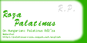 roza palatinus business card